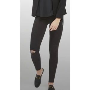 SPANX Vintage Distressed Ankle Skinny Jeans Black
